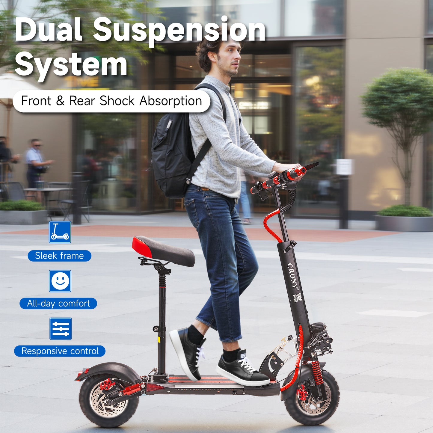 CRONY V10 big display high speed Fast Speed E-scooter E-bike electric scooter