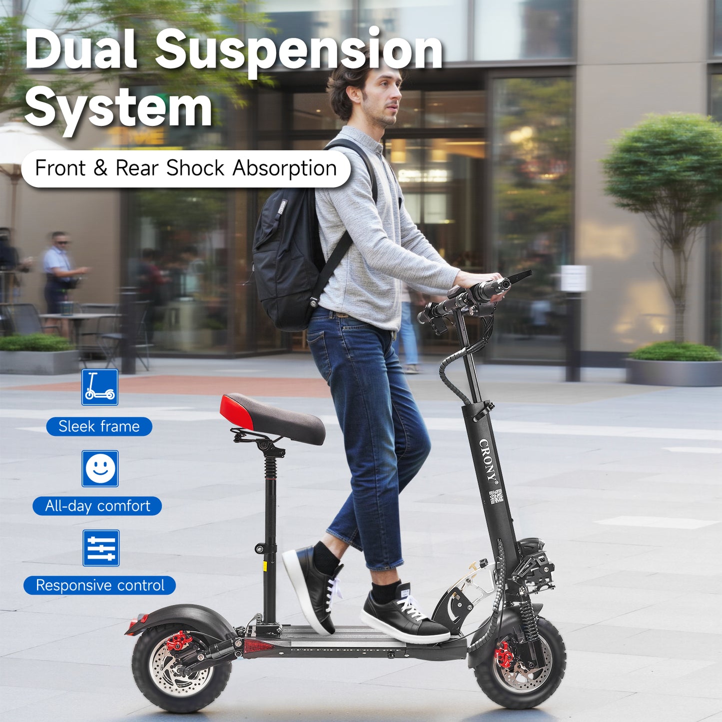 CRONY V10 big display high speed Fast Speed E-scooter E-bike electric scooter
