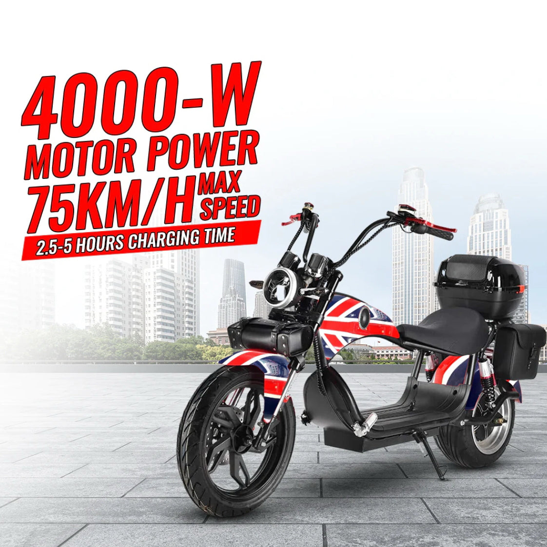 CRONY X1 Electric Scooter 4000W Motor 60V/20AH Battery Electric bike