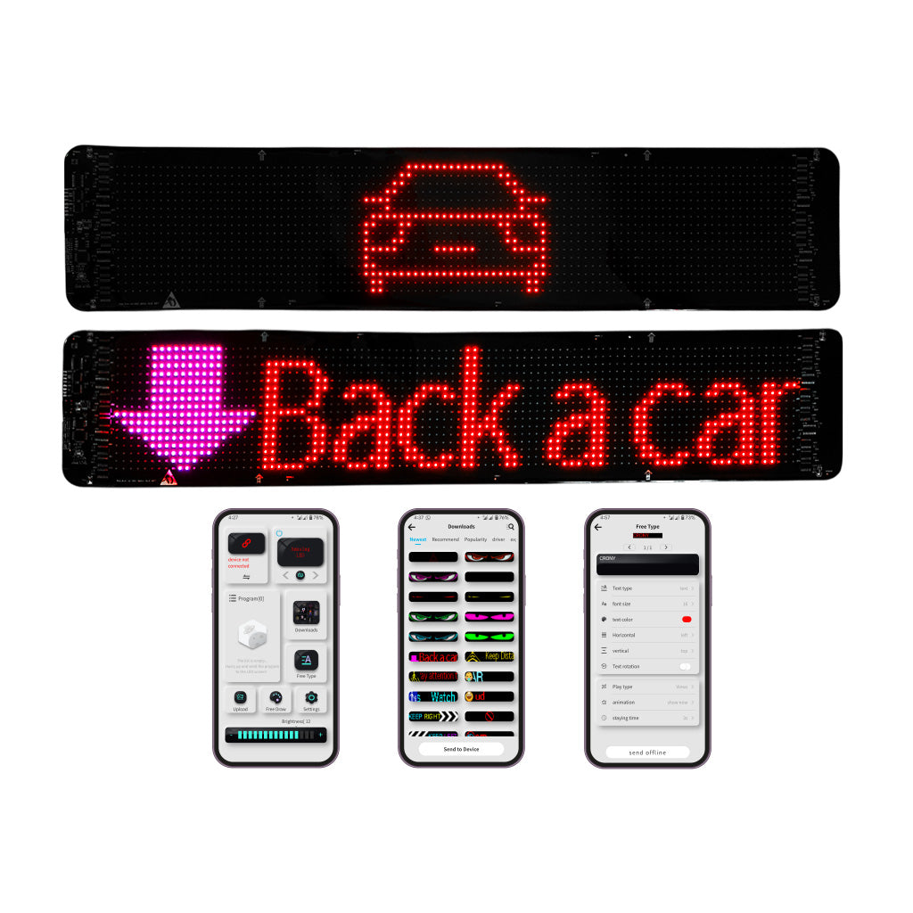 CRONY K6 35-11Cm K7 500*110mm K12 120-600mm Car remote control DIY display LED Advertising Display Board