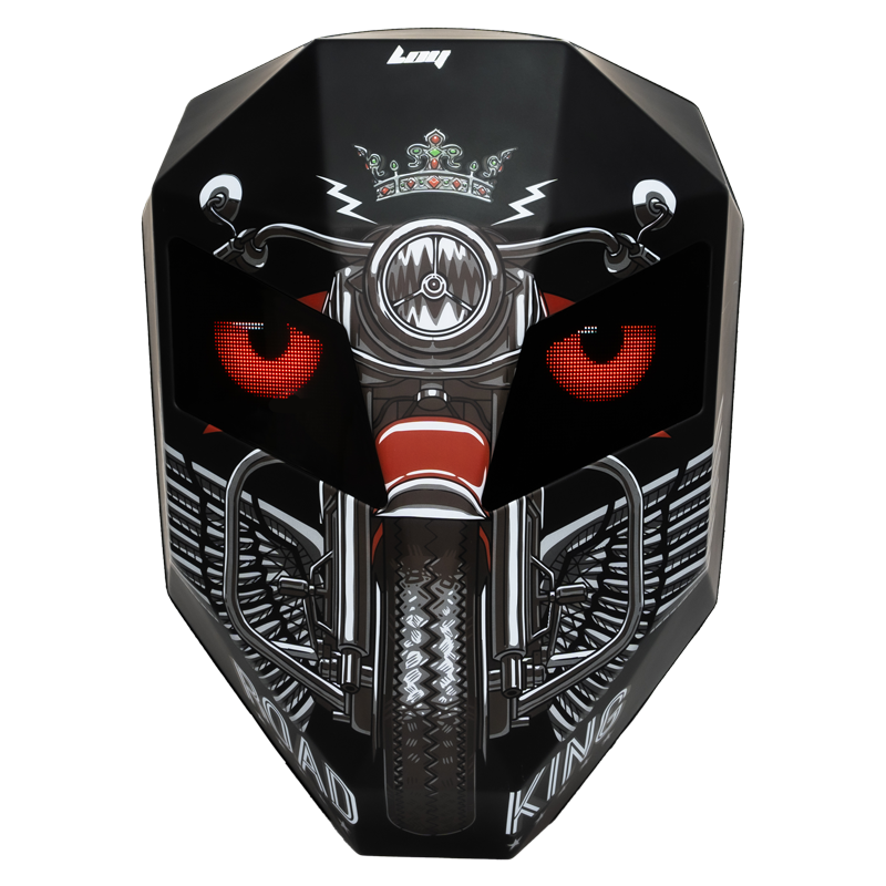 CRONY Iron Man Water transfer Crown LED Display Backpack Upgrade Iron Man LED Backpack Screen Knight Motorcycle Backpack Cool Travel Bag Scooter Bag -2