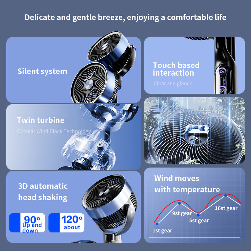 CRONY DYMIROY LC-820 Double-head circulating Fan