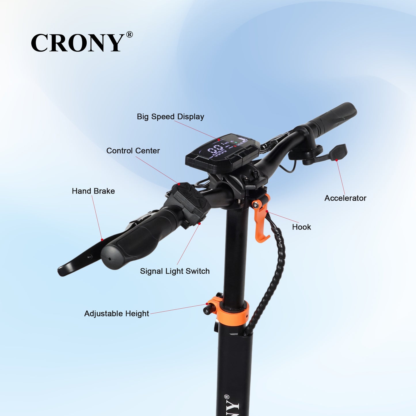 CRONY D2 PRO Electric Scooter Dual Suspension for Adults APP Connectivity