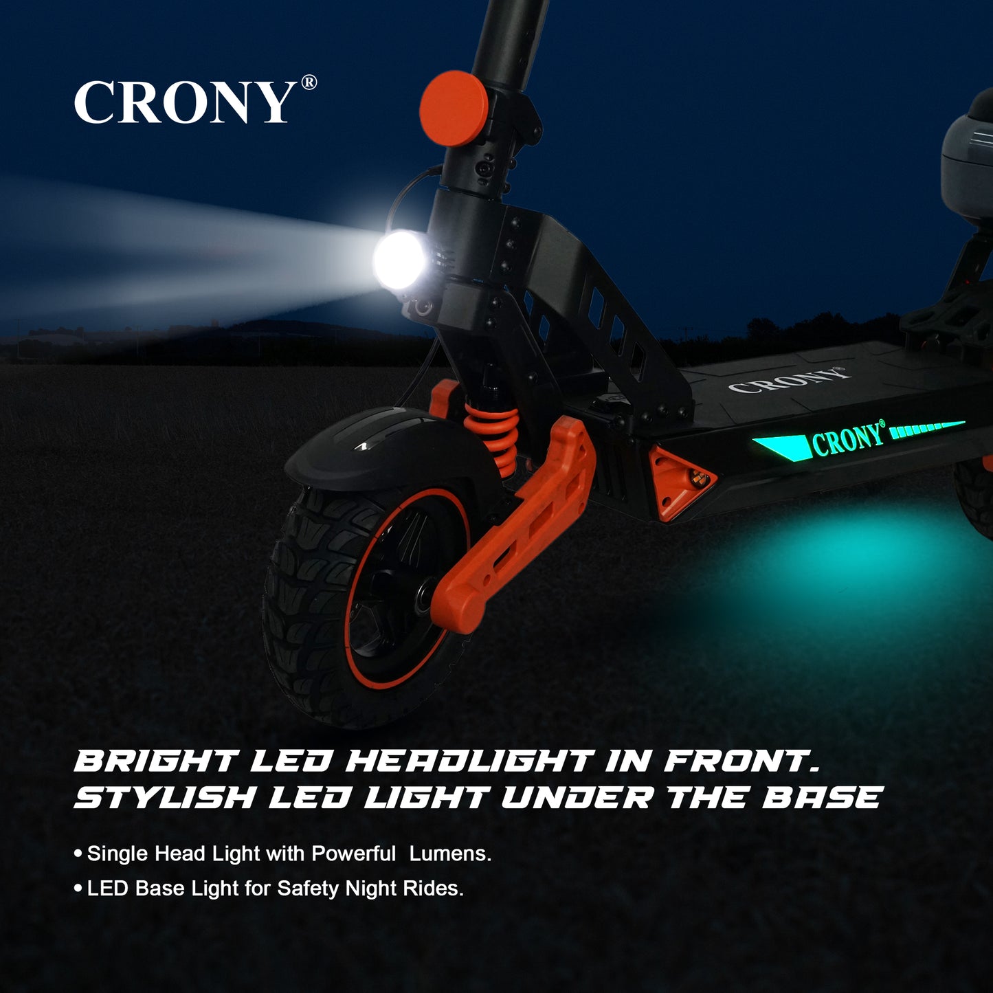CRONY D2 PRO Electric Scooter Dual Suspension for Adults APP Connectivity