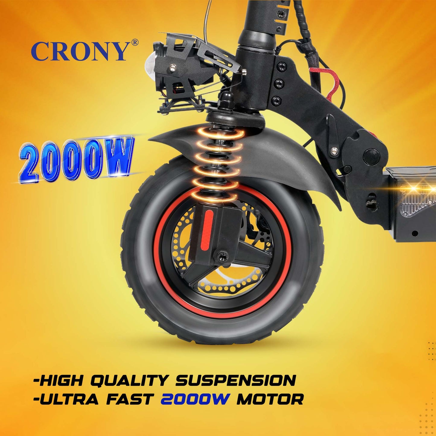 CRONY T4 Electric Scooter Big LCD Display With Seat 2000W Motor Smart App Control