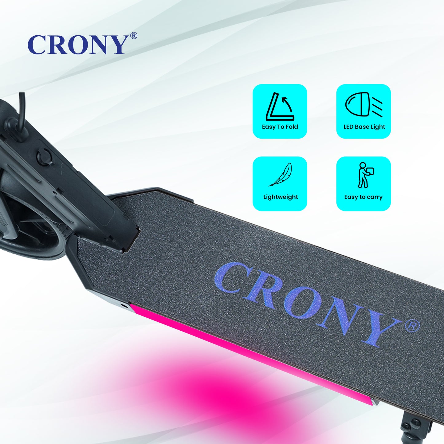 CRONY S31 Kids Electric Scooter With LED colored lights