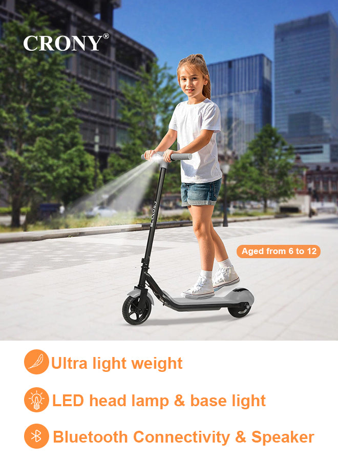 CRONY ZL-E7 Kids Electric Scooter with Speaker Foldable Lightweight Frame with Vacuum Tires