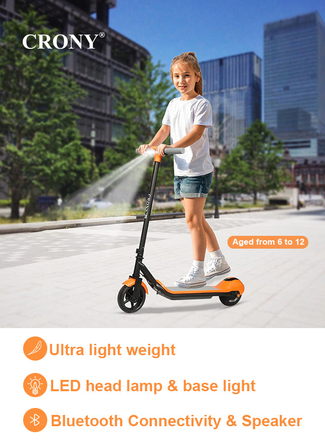 CRONY ZL-E7 Kids Electric Scooter with Speaker Foldable Lightweight Frame with Vacuum Tires
