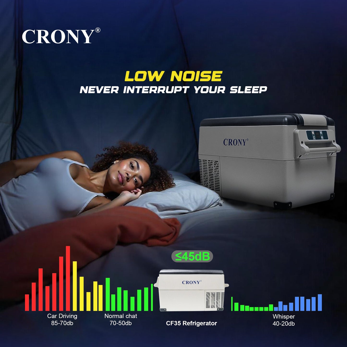 CRONY CF35 Portable Car Refrigerator camping freezer electric cooler best