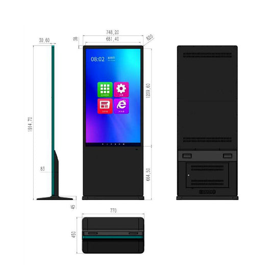 CRONY TX55-2 55 Inch 4K Interactive Touch Screen Smart Display Android 11 LED Panel Dual Speaker for Office School Conference