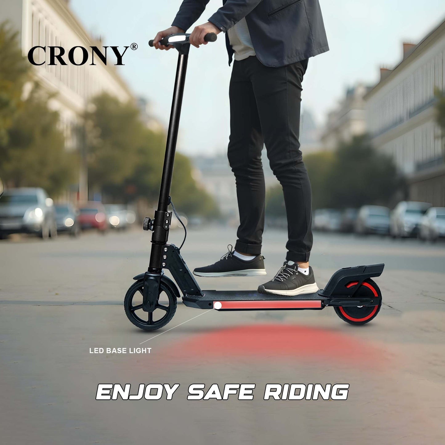 CRONY S31 Kids Electric Scooter With LED colored lights