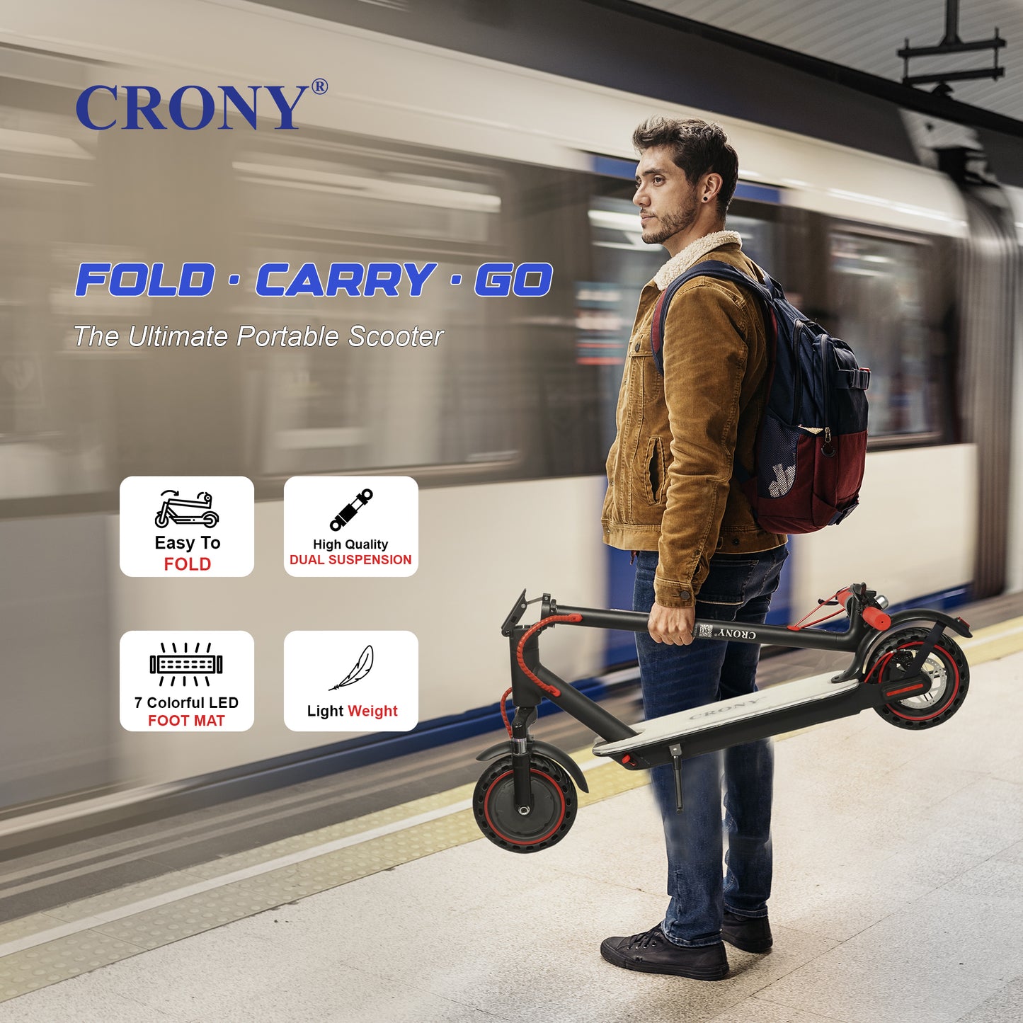 CRONY XM M365 Scooter APP with 7 colors LED with APP