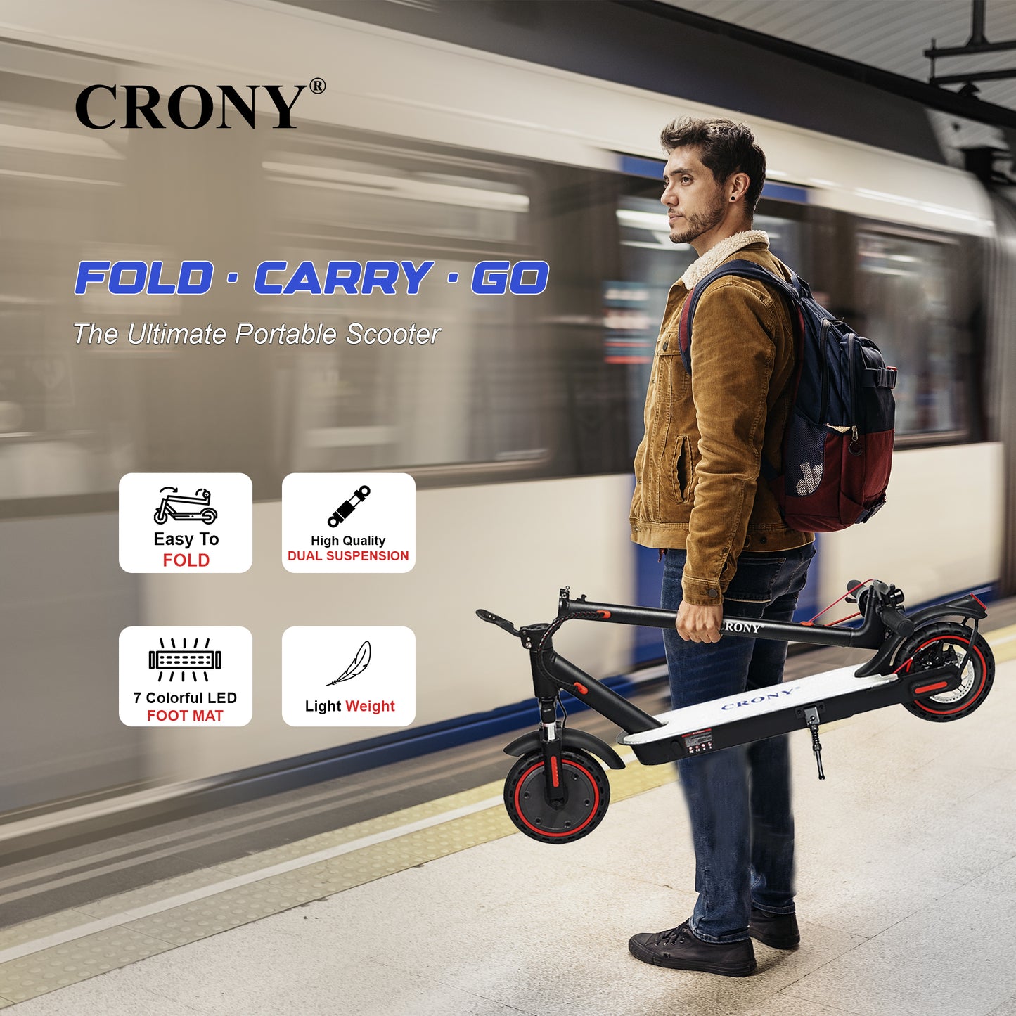 CRONY XM M365 Scooter APP with 7 colors LED with APP