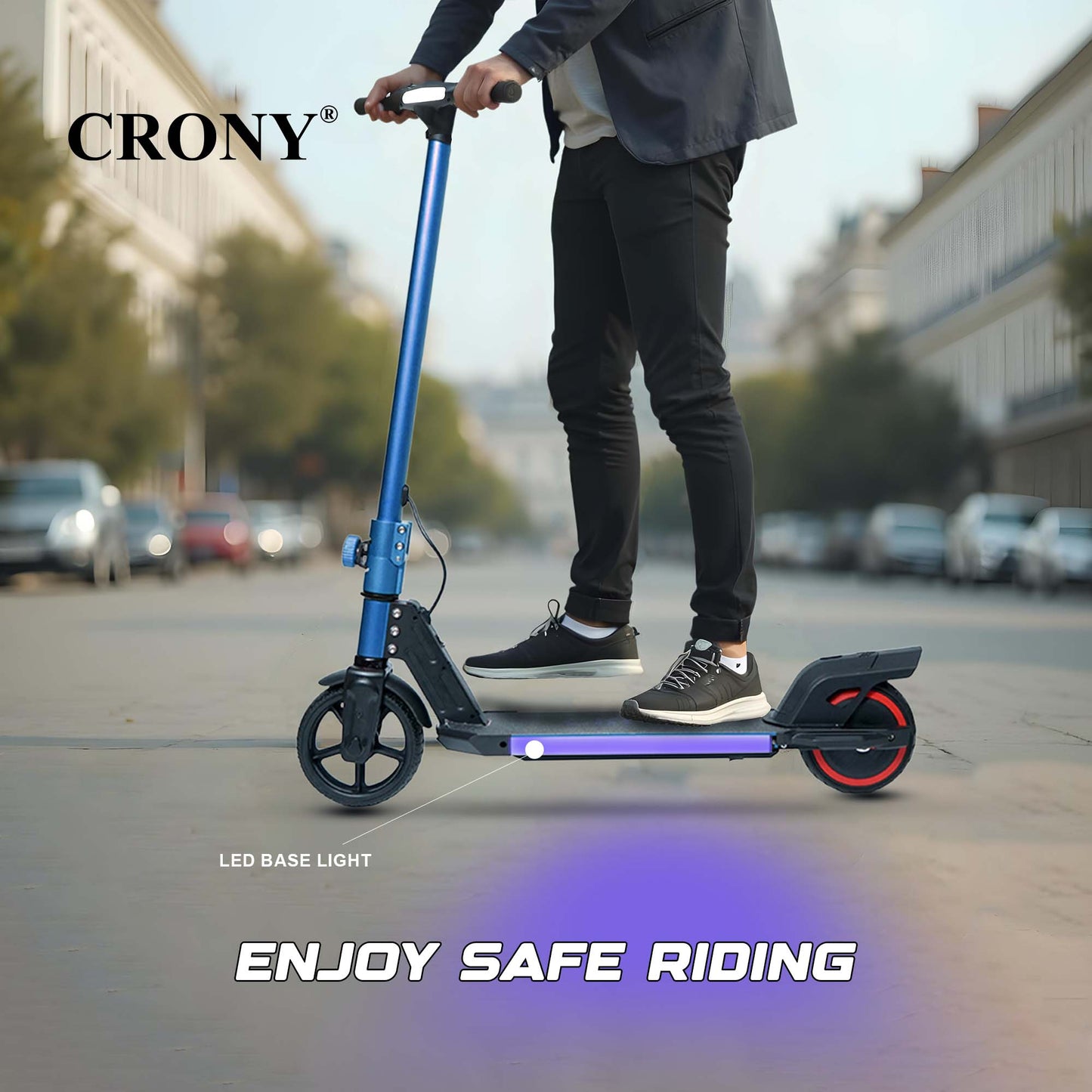 CRONY S31 Kids Electric Scooter With LED colored lights
