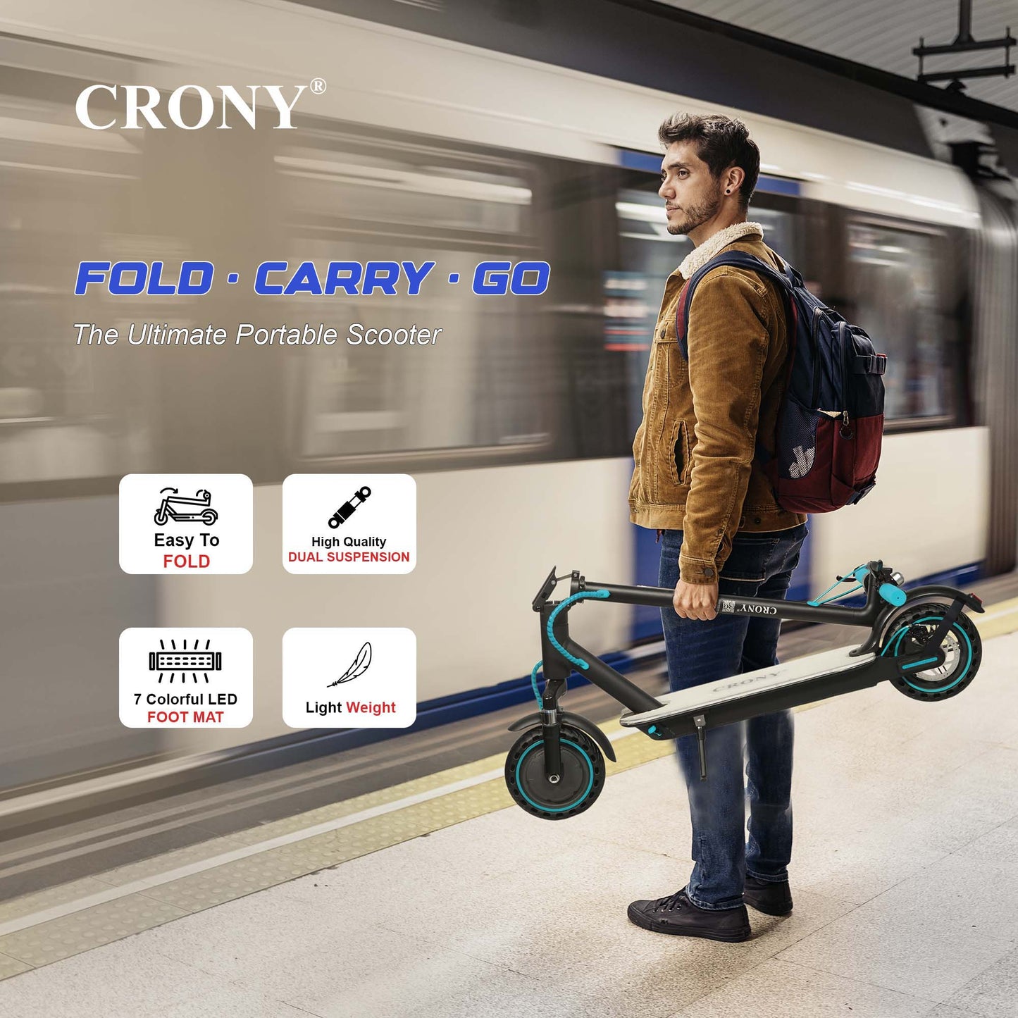 CRONY XM M365 Scooter APP with 7 colors LED with APP