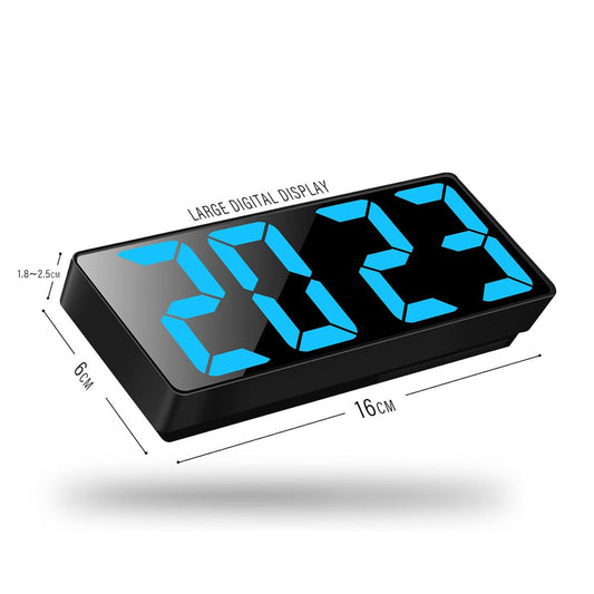 CRONY GH0732 Colours Electronic Clock Digital Alarm Clock RGB Colorful LED Bedside Alarm Clocks Snooze Date Time Display Color Change Big Digit Brightness Adjustable USB&Battery Powered