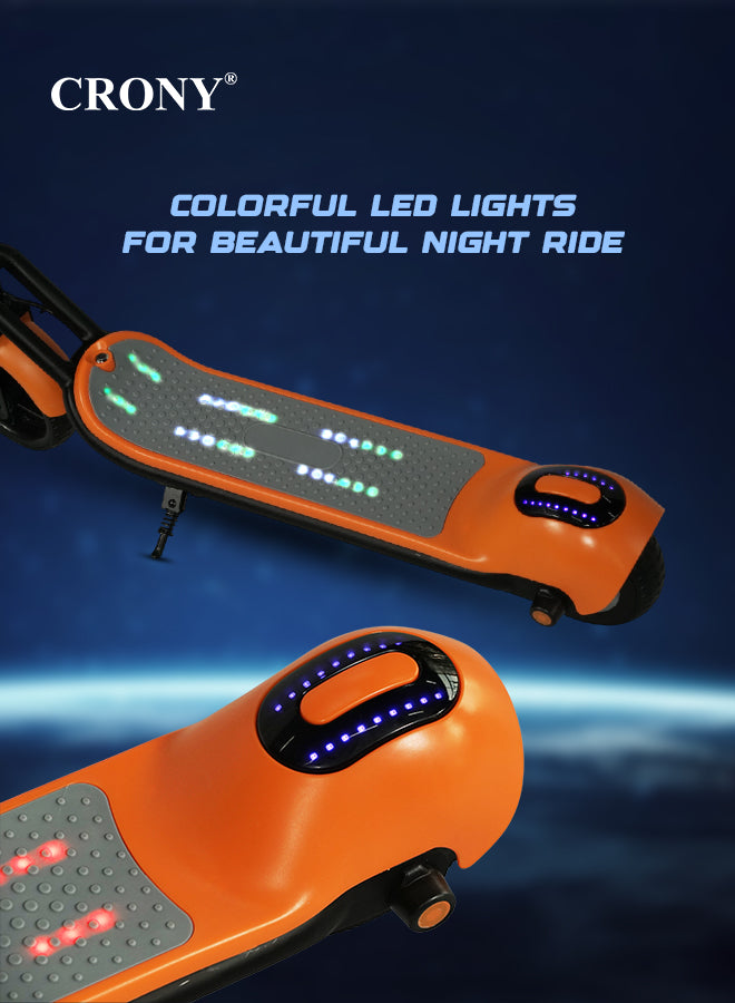 CRONY ZL-E7 Kids Electric Scooter with Speaker Foldable Lightweight Frame with Vacuum Tires