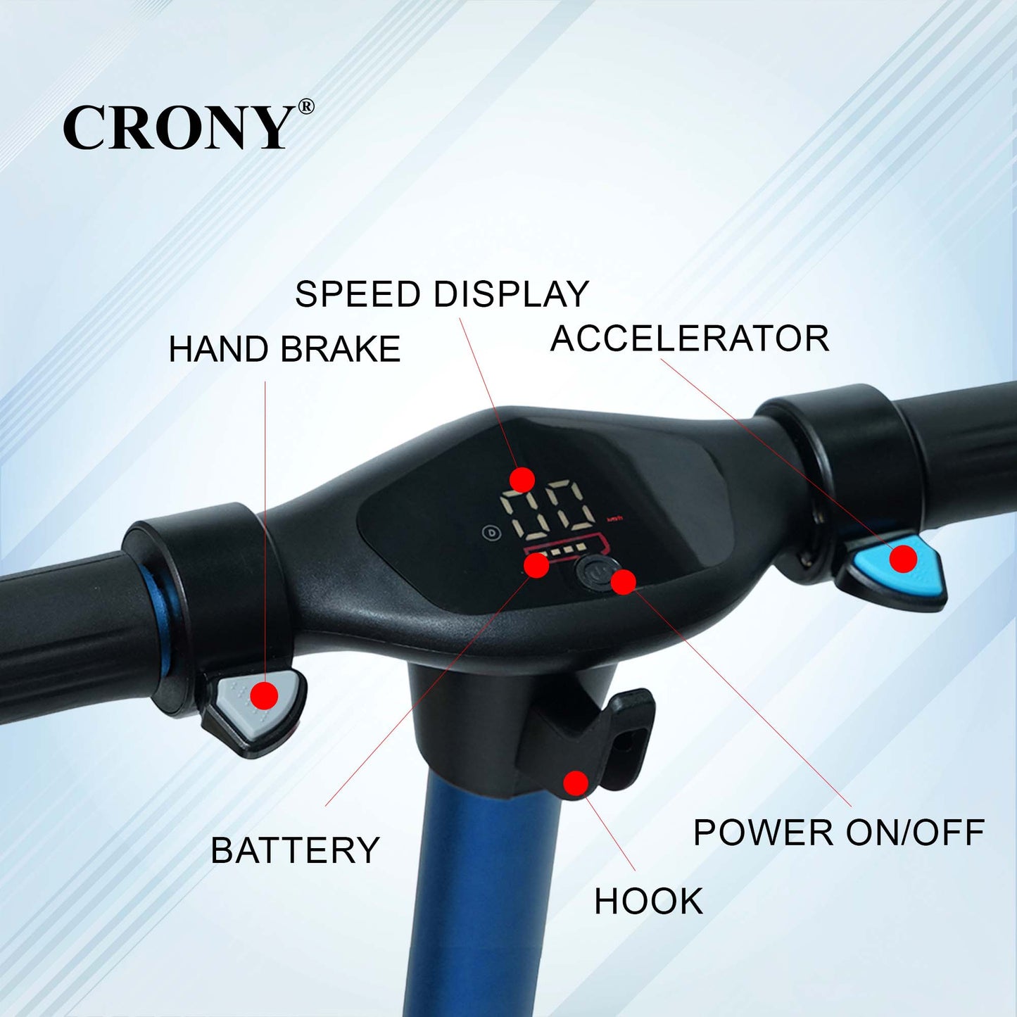 CRONY S31 Kids Electric Scooter With LED colored lights