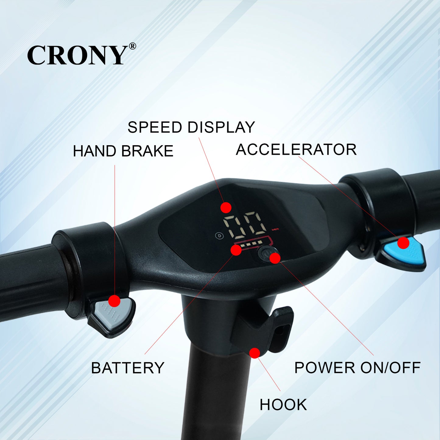 CRONY S31 Kids Electric Scooter With LED colored lights