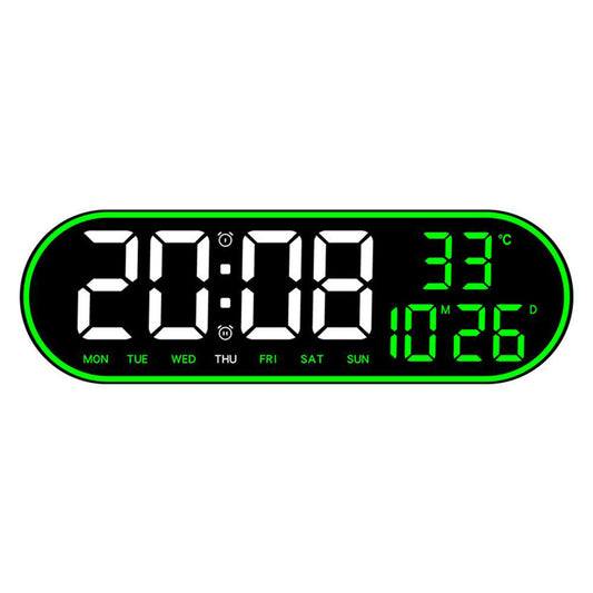 CRPONY 8021 Electronic Clock Display 5 Adjustable Brightness Wall Clock For Home Farmhouse Office