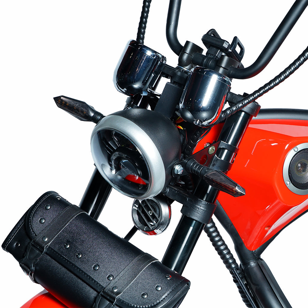 CRONY NEW X1 Harley Electrocar car With BT Speaker Electrocar car Scooter Red