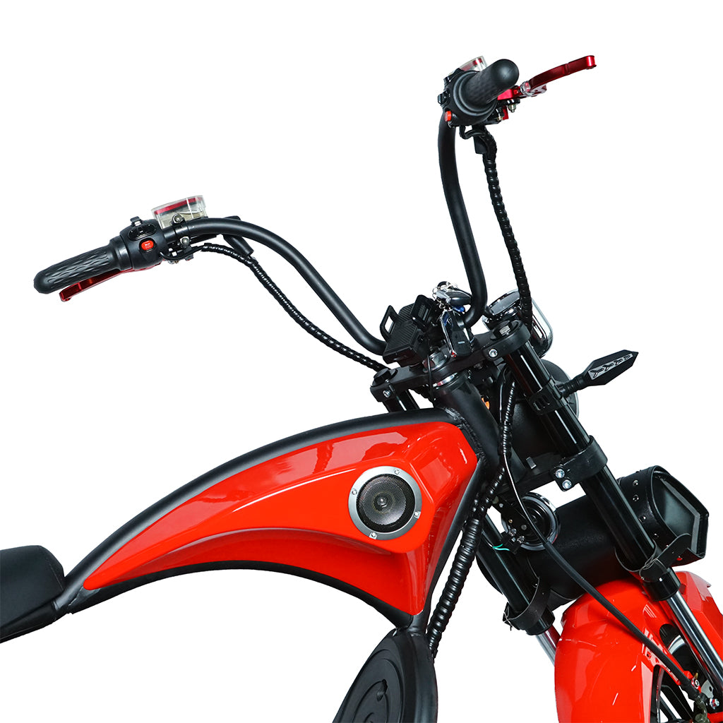 CRONY NEW X1 Harley Electrocar car With BT Speaker Electrocar car Scooter Red