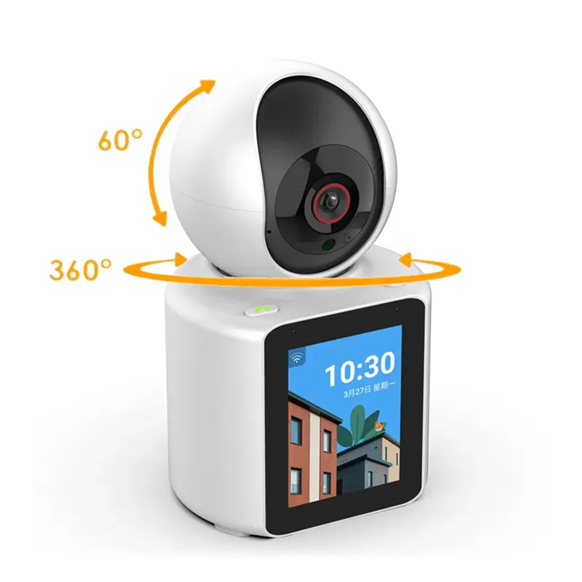 CRONY C30+ Video Calling Camera 2K WIFI Smart Home Security Camera with 1080P Display Real Time Intercom Two Way Audio Night Vision for Baby Monitor and Elderly Care
