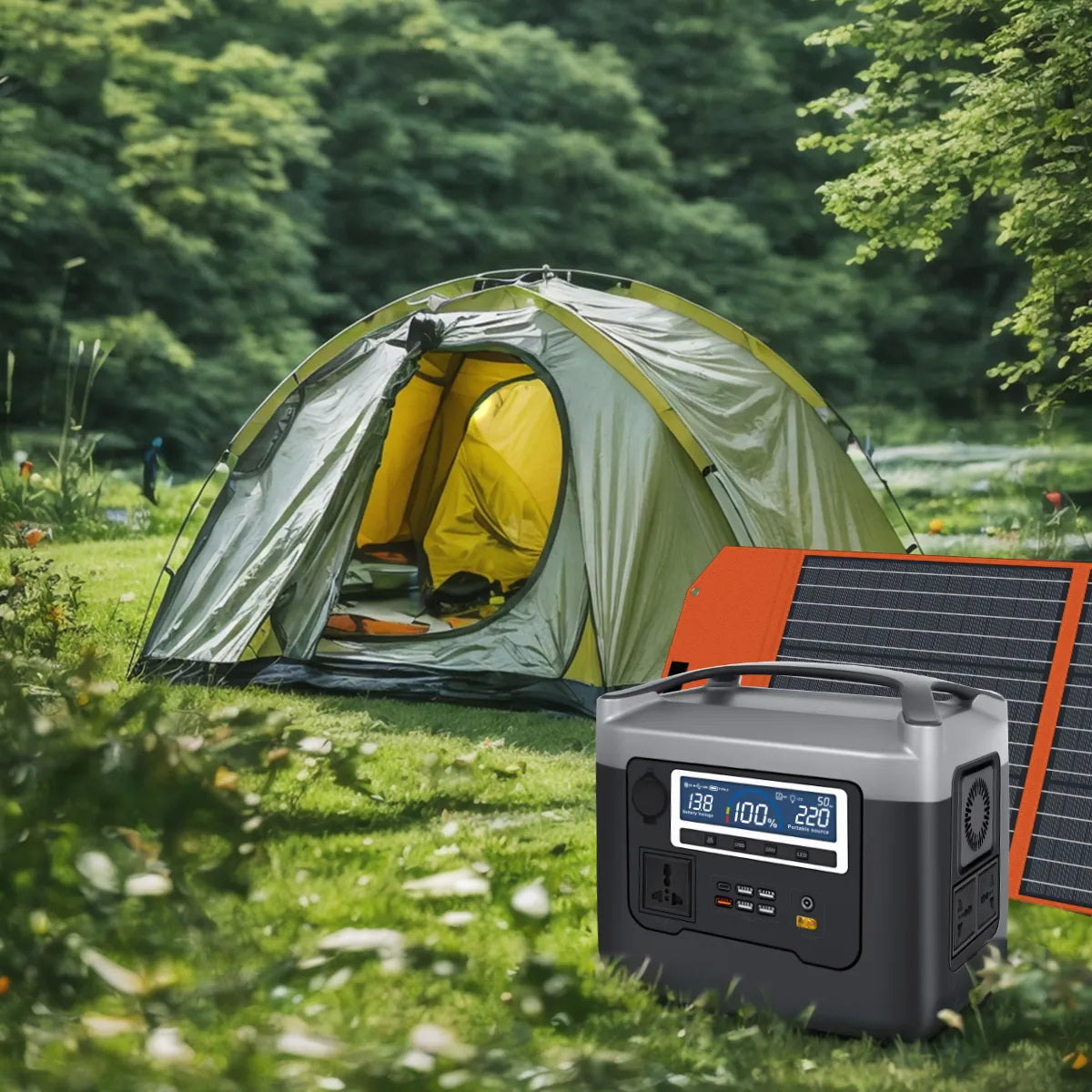 CRONY BS800+ Portable Power Station 800W Portable Power Station Large Capacity Fast Charging Multi-Protection for Outdoor Emergency