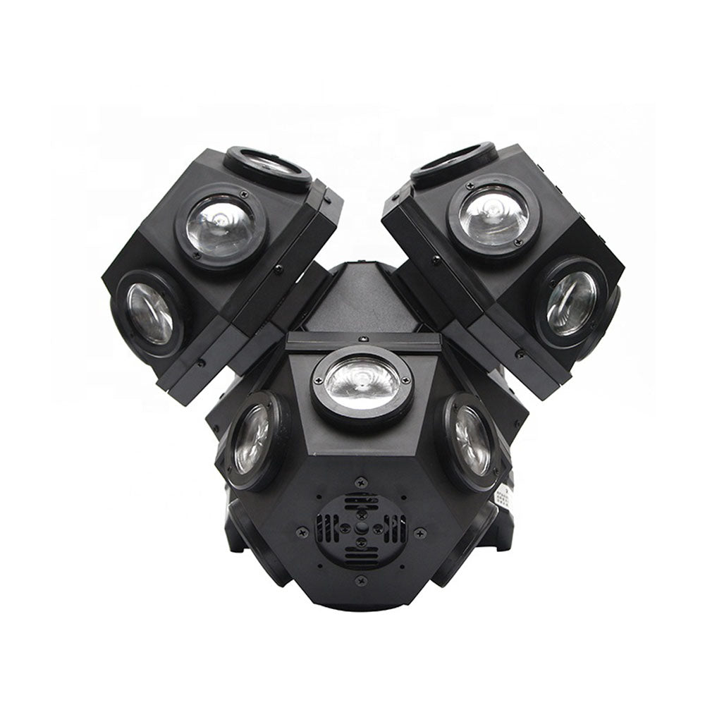 CRONY 18PCS*10W LED Moving 3 Head Light With Laser DJ laser stage lighting beam dmx led dj light bar ktv effect lights