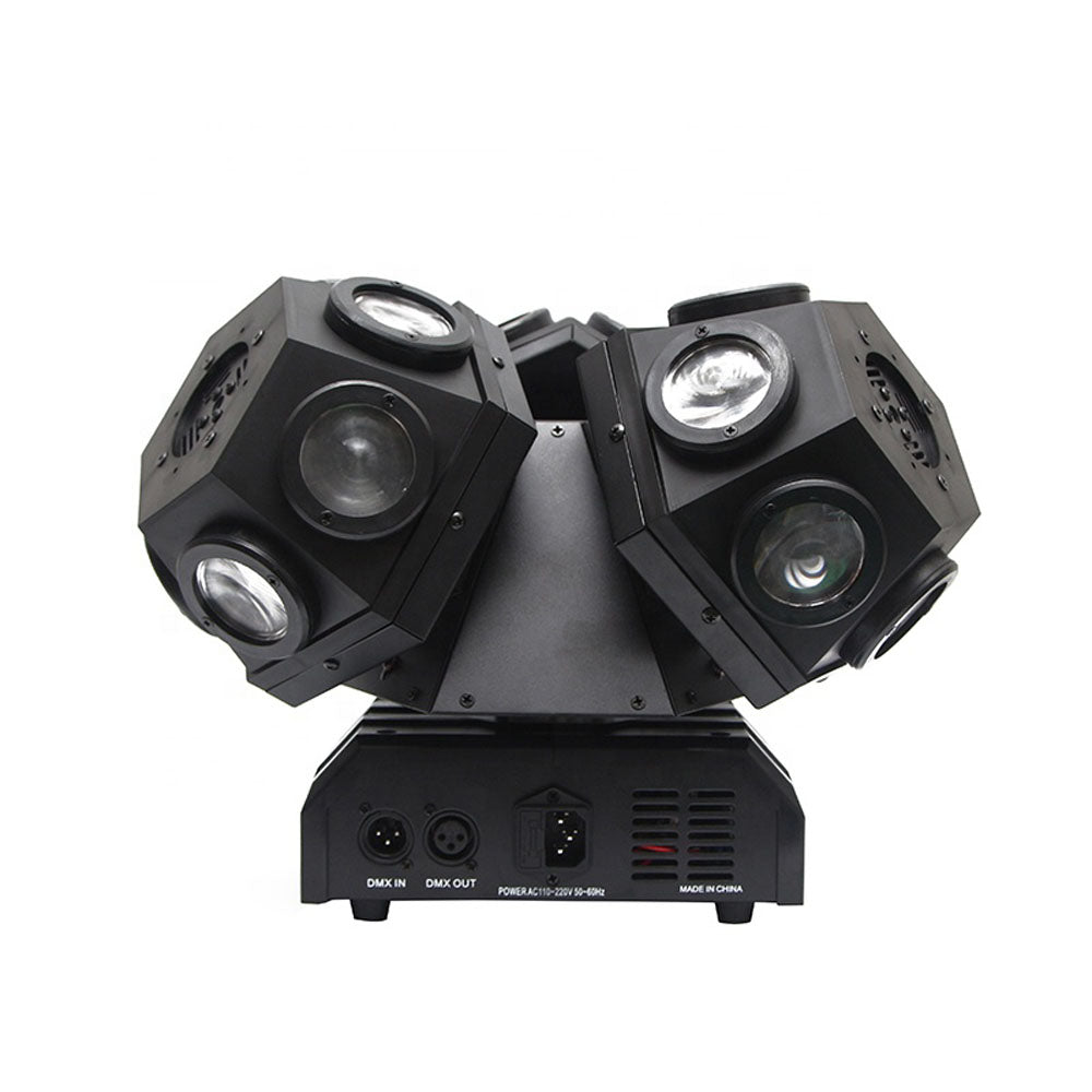 CRONY 18PCS*10W LED Moving 3 Head Light With Laser DJ laser stage lighting beam dmx led dj light bar ktv effect lights