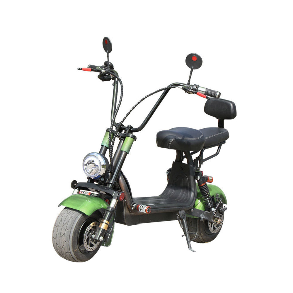 CRONY Small Harley two seat big tires with BT 1000w high power electric scooter BLACK
