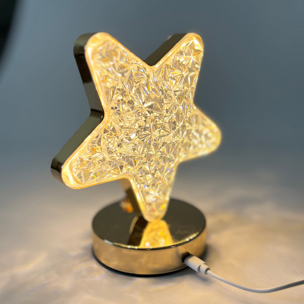 CRONY Star Three-color touch color-changing charging night lamp Bedroom Portable Night Light