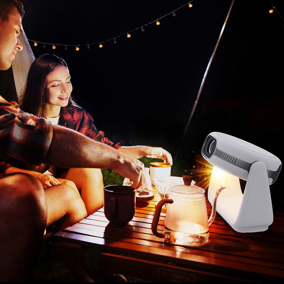 CRONY K2 Circular Projector With Ambient Light 2.4G/5G Wi-Fi Connectivity
