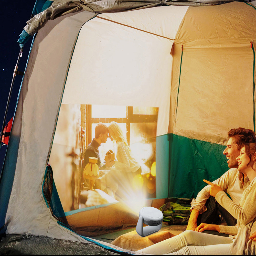 CRONY K2 Circular Projector With Ambient Light 2.4G/5G Wi-Fi Connectivity