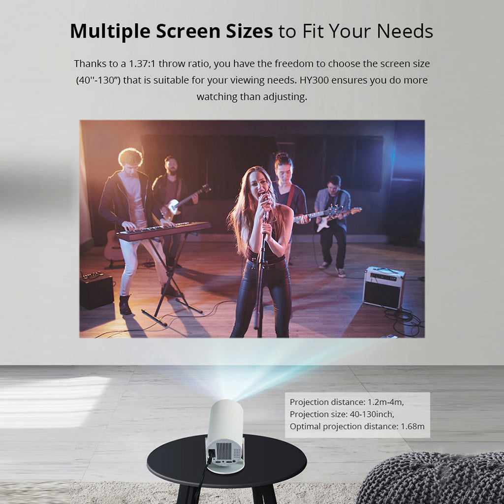 CRONY K1 Cylinder Projector Portable Mini Home Theater 720P Android Projector with WiFi Bluetooth HDMI USB 120 Lumens Indoor Movie Projector for Kids and Family
