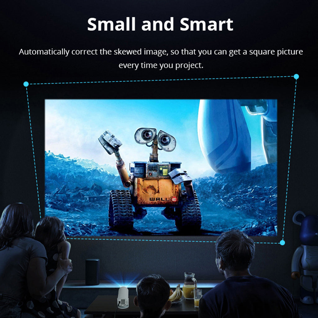 CRONY K1 Cylinder Projector Portable Mini Home Theater 720P Android Projector with WiFi Bluetooth HDMI USB 120 Lumens Indoor Movie Projector for Kids and Family