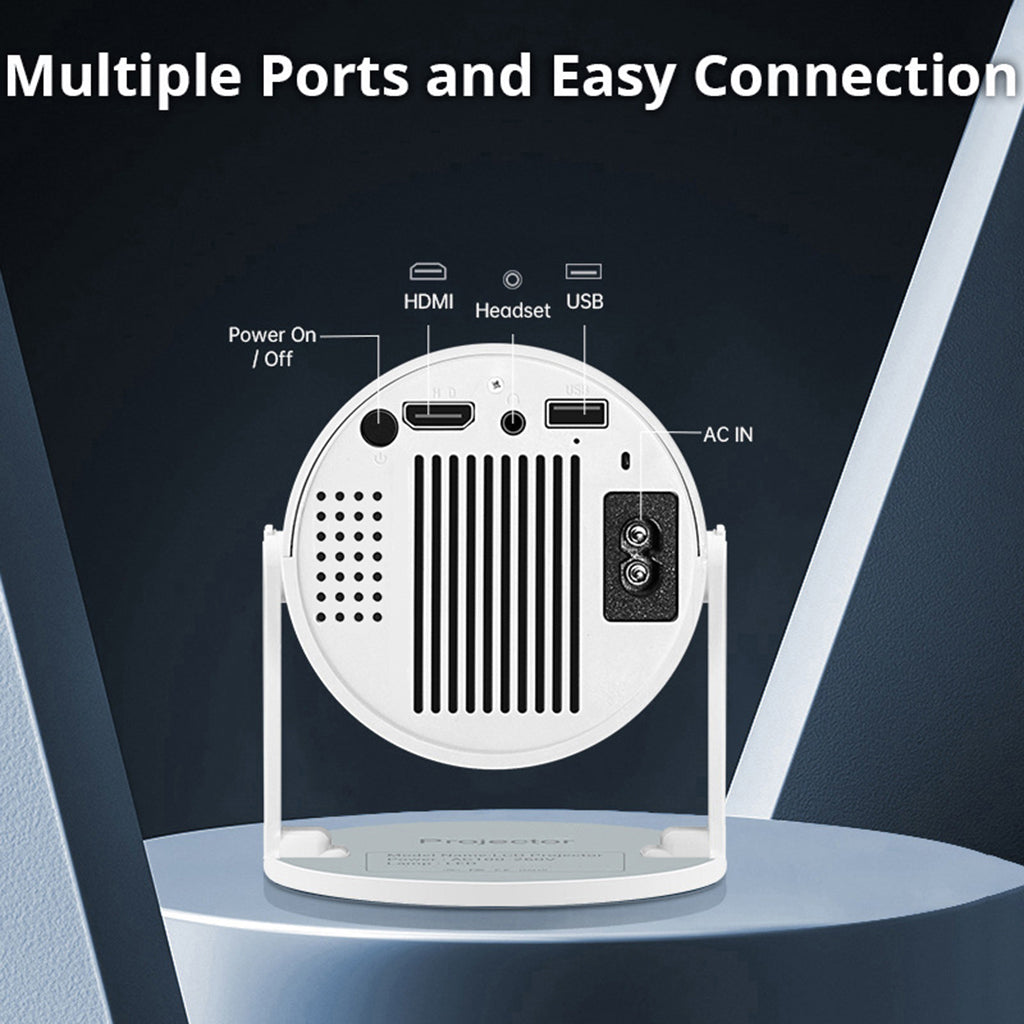 CRONY K1 Cylinder Projector Portable Mini Home Theater 720P Android Projector with WiFi Bluetooth HDMI USB 120 Lumens Indoor Movie Projector for Kids and Family