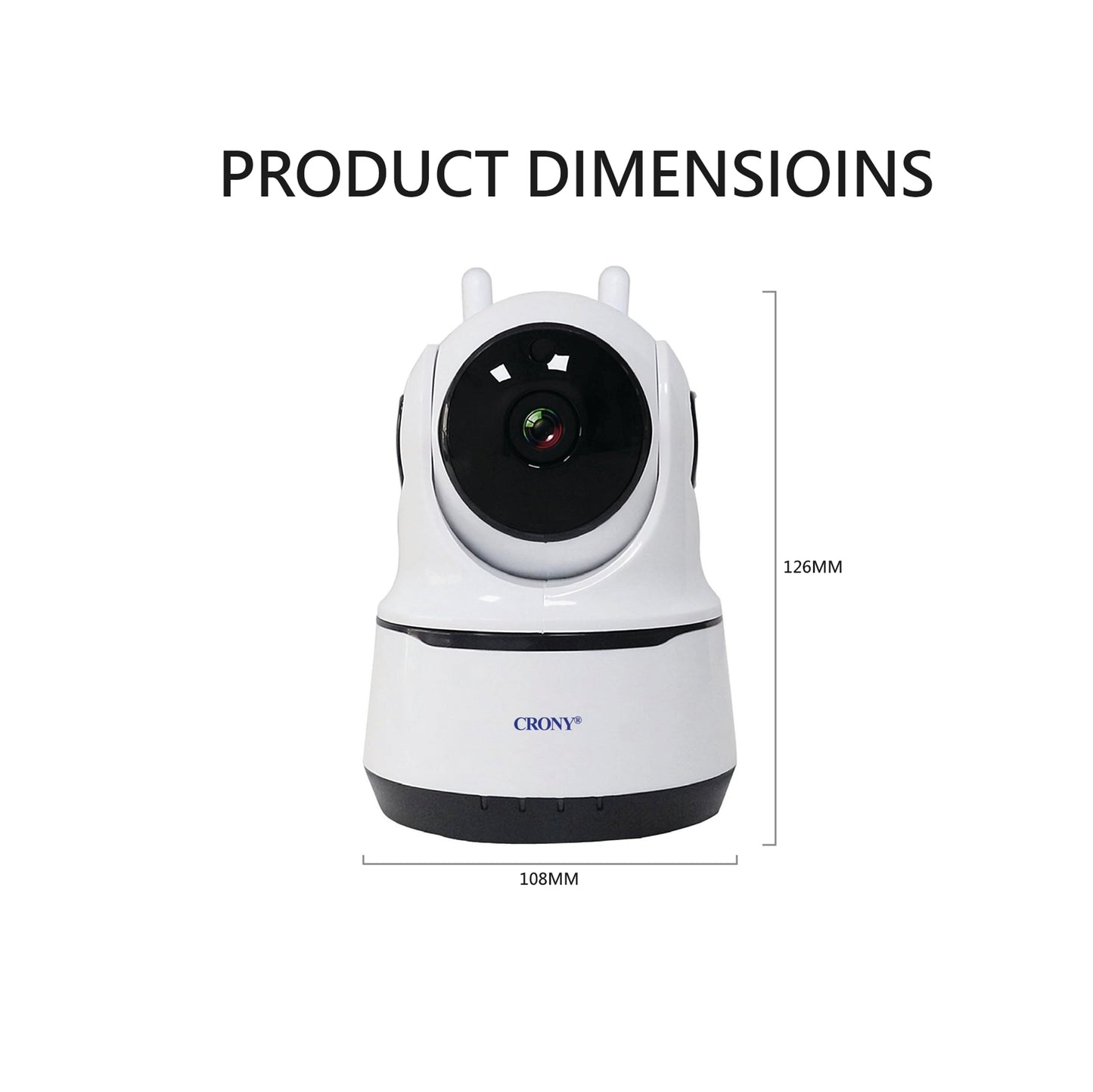 CRONY NIP-26 1080p WiFi Home Smart Camera Indoor Security Surveillance with Night Vision Monitor with iOS Android App Compatible with Google Home