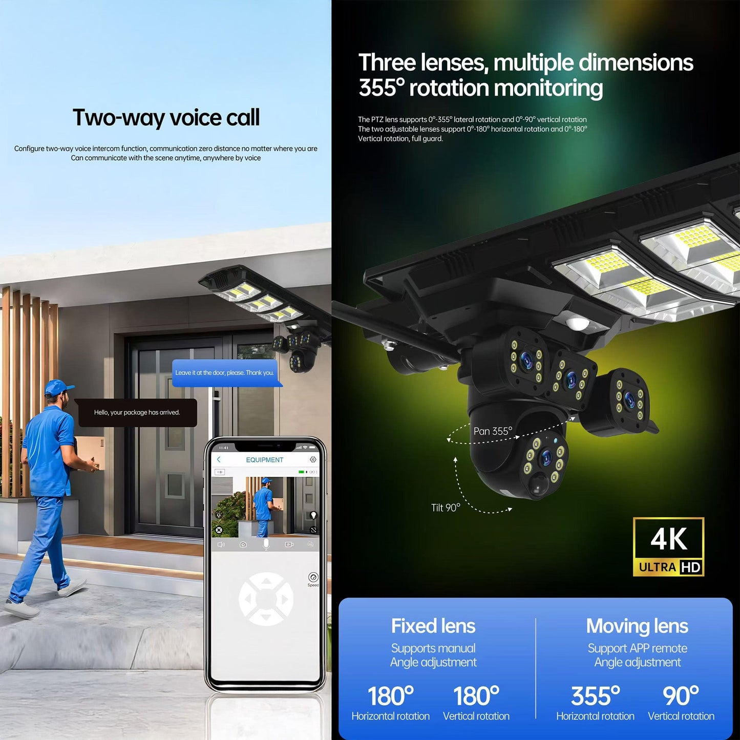 CRONY XA12-4G-4K 4MP 1080P Solar Camera with 4G Connectivity PTZ Function IR Night Vision Two-way Audio