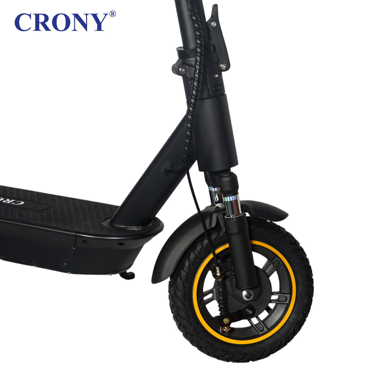 CRONY XM MAX With Antivibrator E-Scooter APP Aluminium Alloy Folded | Dark grey