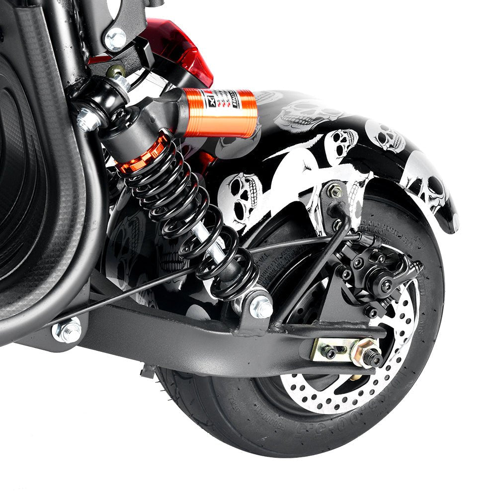 CRONY Small Harley two seat big tires with BT 1000w 60KM/H high power two wheels adult electric scooter motorcycle | RED Spider - Edragonmall.com