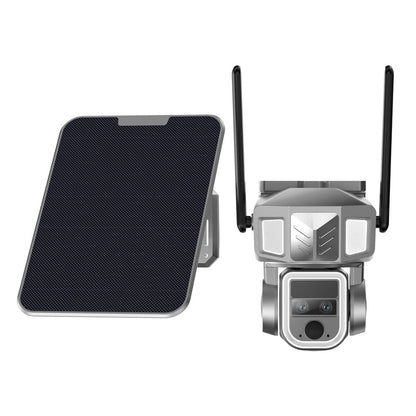 CRONY Y7B 4G-4K-8MP(20X) Solar Dual-lens Continuous Zoom Camera  CCTV 9W Solar Panel