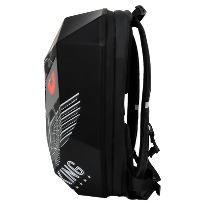 CRONY Iron Man Water transfer Crown LED Display Backpack Upgrade Iron Man LED Backpack Screen Knight Motorcycle Backpack Cool Travel Bag Scooter Bag -2