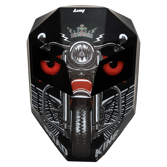 CRONY Iron Man Water transfer Crown LED Display Backpack Upgrade Iron Man LED Backpack Screen Knight Motorcycle Backpack Cool Travel Bag Scooter Bag -2