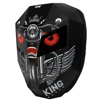 CRONY Iron Man Water transfer Crown LED Display Backpack Upgrade Iron Man LED Backpack Screen Knight Motorcycle Backpack Cool Travel Bag Scooter Bag -2