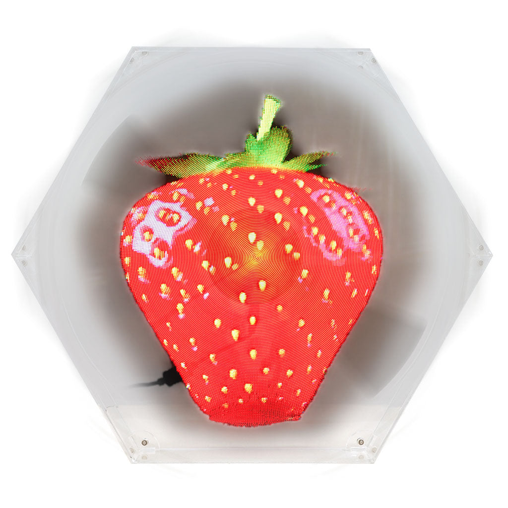 CRONY 32cm Fan Screen With 6-sided Protection Cover 3D Holographic LED Fan