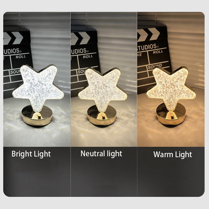 CRONY Star Three-color touch color-changing charging night lamp Bedroom Portable Night Light