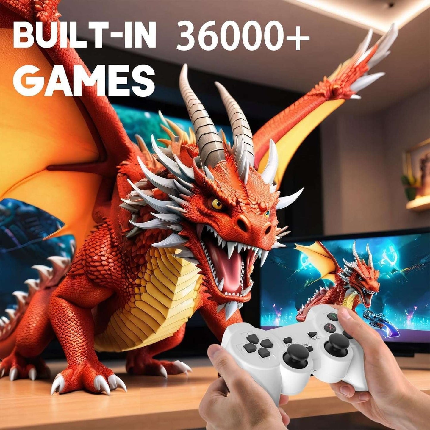 بروجيكتور الألعاب CRONY HY-300A بزاوية 180° تركيز تلقائي بروجيكتور فيديو منزلي محمول