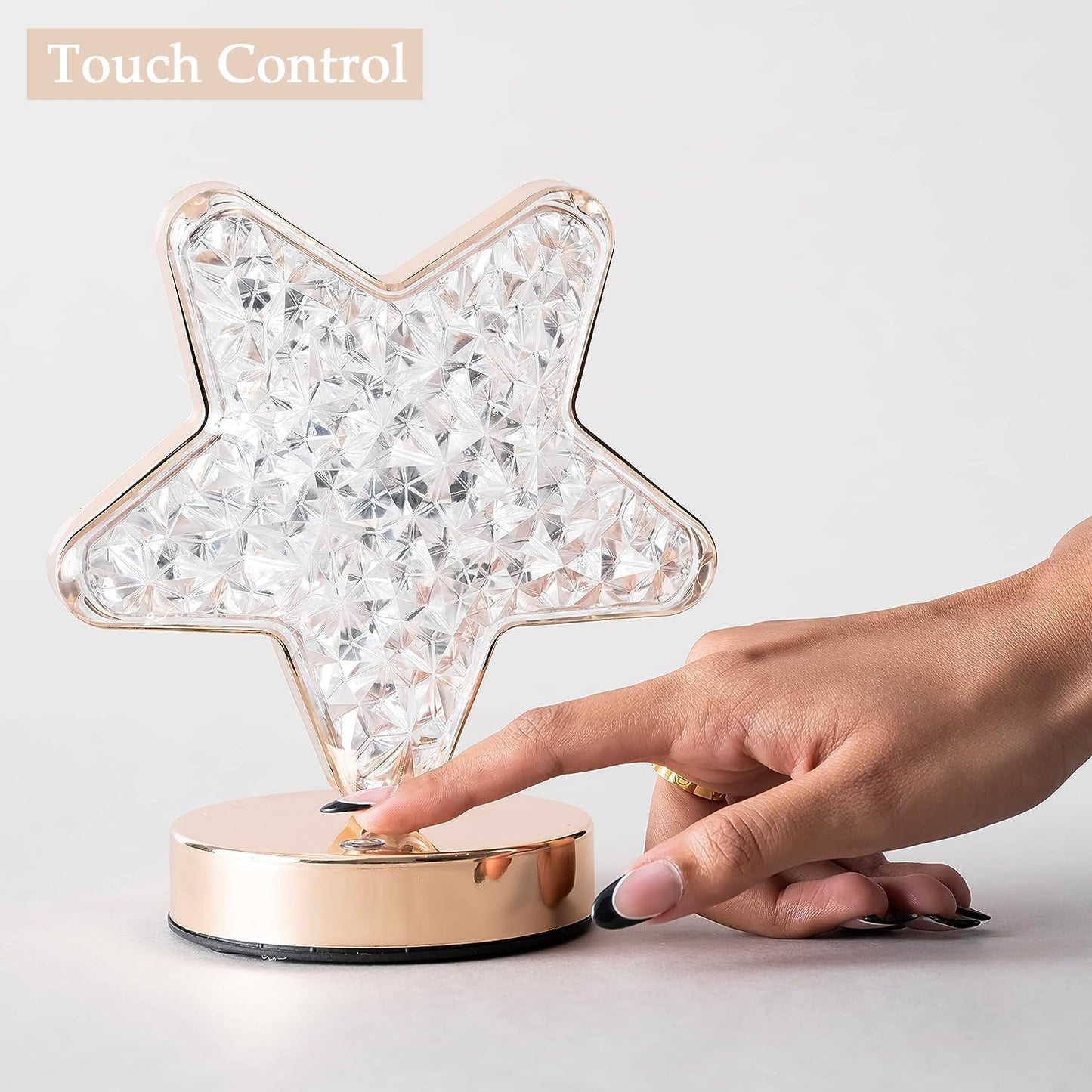 CRONY Star Three-color touch color-changing charging night lamp Bedroom Portable Night Light