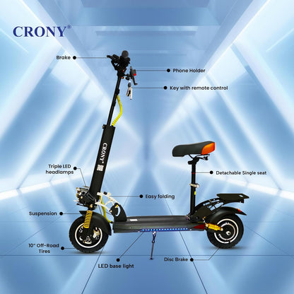 CRONY V10+ PRO 1500W 10 inch Wide tire High configuration E-Scooter